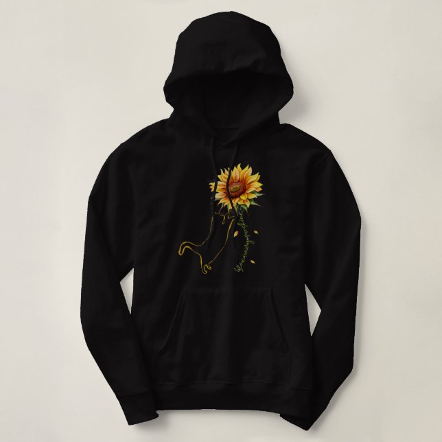 Sudadera Gato Gráfico, Camiseta De Girasol, Gato Sunshine,  (Diseño del anverso)