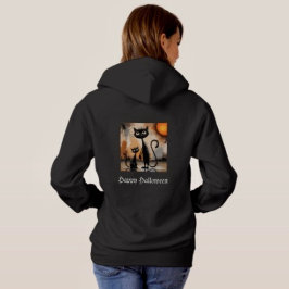 Sudadera Gato Grande Gato Pequeño Halloween 