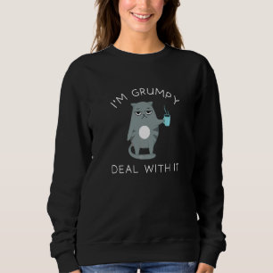 Sudadera Gato gruñón con el que soy un mal trato