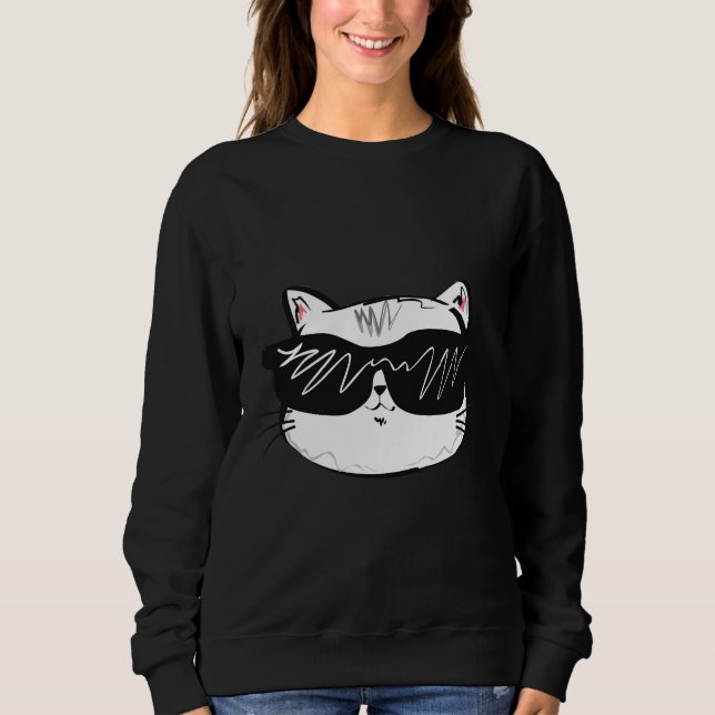 Sudadera Gato Guay Adorable Con Gafas De Sol (Anverso)