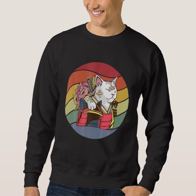 Sudadera Gato Guerrero Samurai (Anverso)