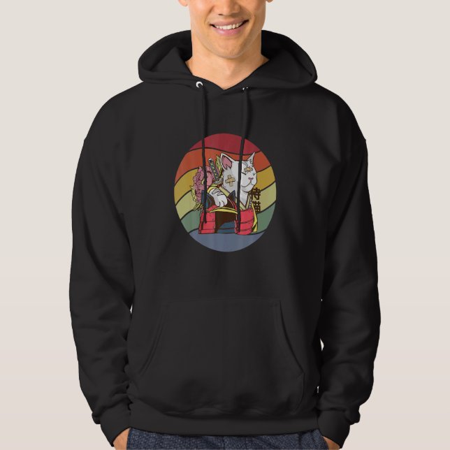 Sudadera Gato Guerrero Samurai (Anverso)