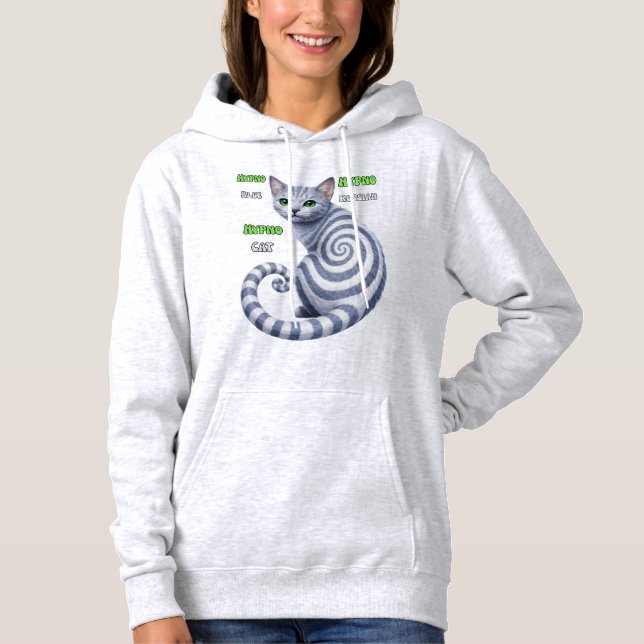 Sudadera Gato Hipno Azul Ruso (Anverso)