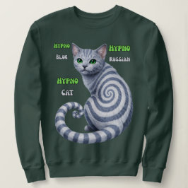 Sudadera Gato Hipno Azul Ruso