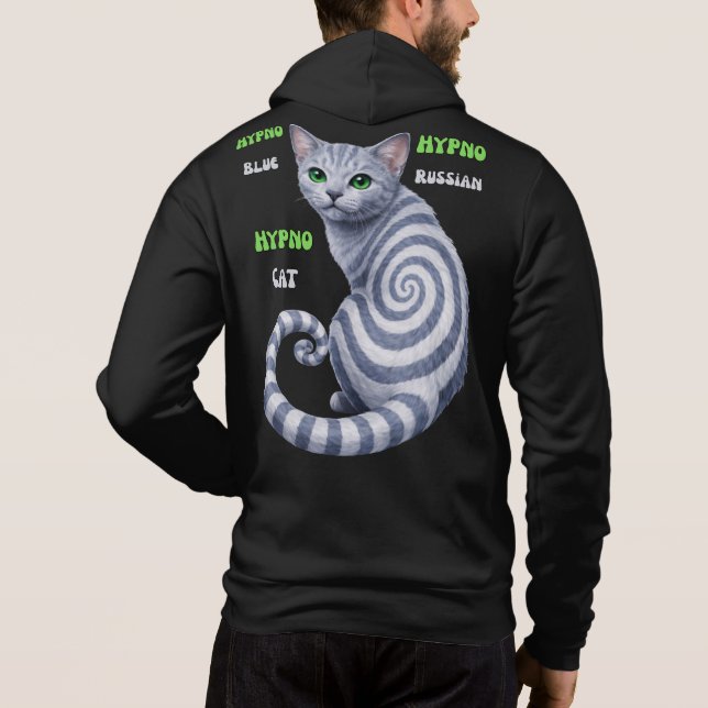 Sudadera Gato Hipno Azul Ruso (Reverso)