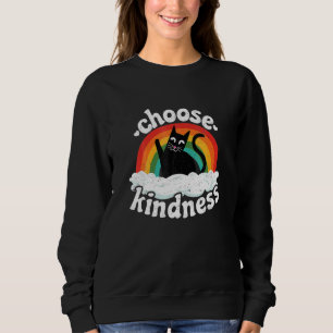 Sudadera Gato hippie anti-bullying Rainbow Peace Kind Choos
