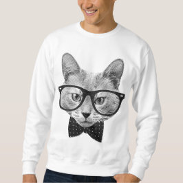 Sudadera Gato hipster vintage