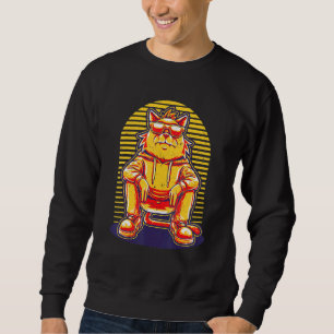 Sudadera Gato Humanista Estilo Retro Estilo Humano Como Gat