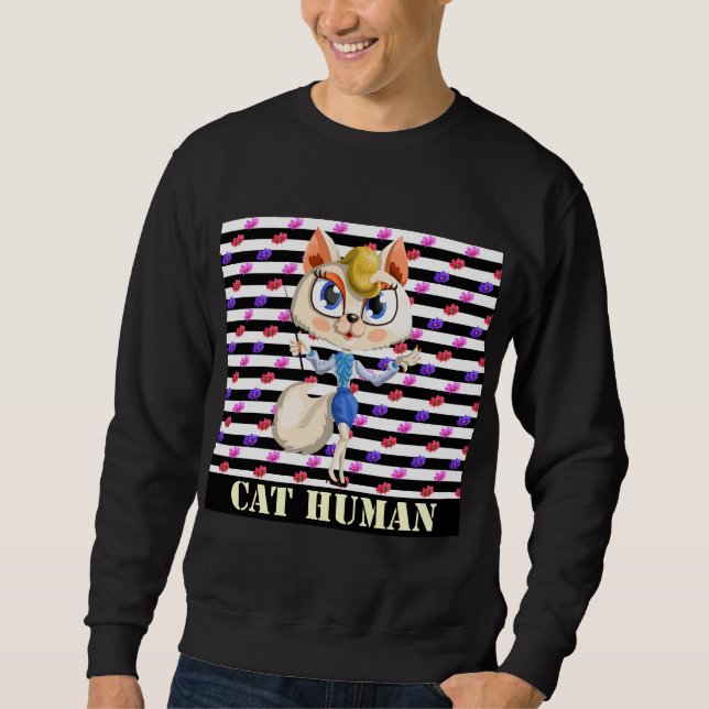 Sudadera Gato humano (Anverso)