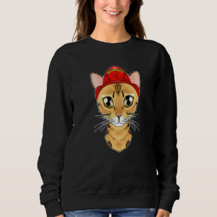 Sudadera Gato I de bombero gato de bombero gato bengalí