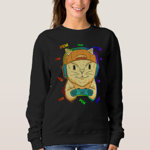 Sudadera Gato I Gato Propietario I Video Gaming Nerd I Game