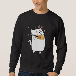 Sudadera Gato Jugando Idea De Violín Para Animales O Violin