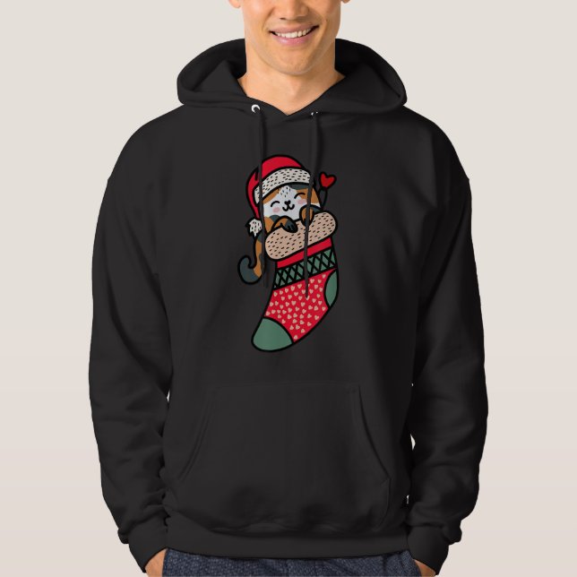 Sudadera Gato Kawaii Calico En Navidades Se Muestran (Anverso)