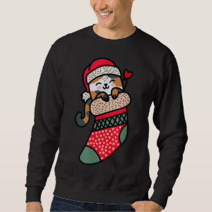 Sudadera Gato Kawaii Calico En Navidades Se Muestran