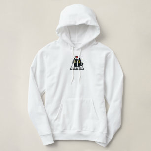 Sudadera Gato Kawaii Negro Lindo Leyendo Libro Cartoon