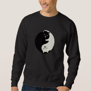 Sudadera Gato Kitten Yin White Yang Sistema de balance de a