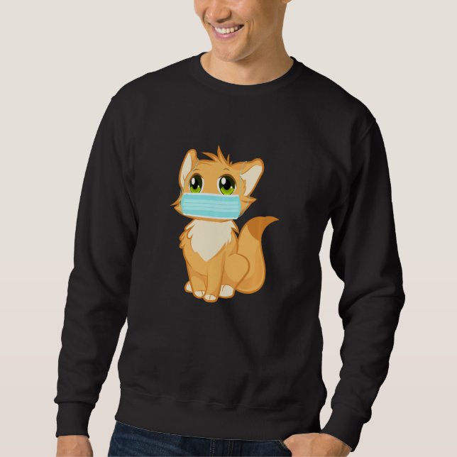 Sudadera Gato Kitty Cute Con Máscara De Cara Funny Para Ani (Anverso)