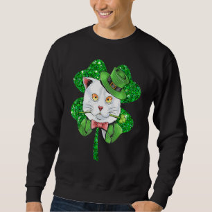 Sudadera Gato Leprechaun Gato Shamrock St Patrick's Day 1