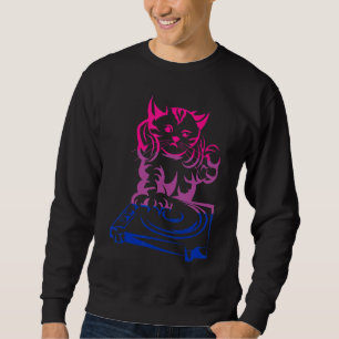 Sudadera Gato Lgbt Dj Música Bi Orgullo Bisexualidad Bisex