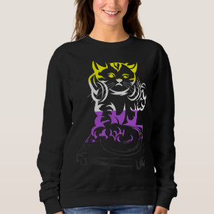 Sudadera Gato Lgbt Dj Música Tercer Género Orgullo Gay No B