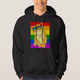Sudadera Gato Lgbt Gay Bandera Del Orgullo Arcoiris Hombres