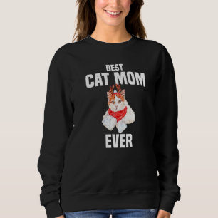 Sudadera Gato lindo con traje de reno mejor mamá de gato