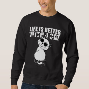 Sudadera Gato lindo con un gato con patas