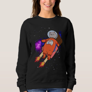 Sudadera Gato lindo en el espacio montando paleta