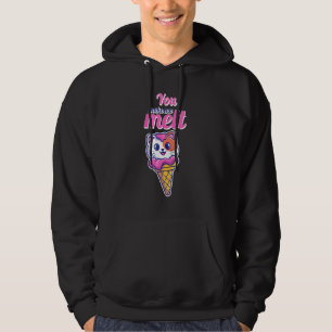 Sudadera Gato Lindo En Un Cono Me Haces Derretir Helado De 
