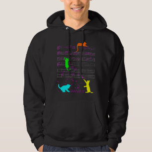 Sudadera Gato Lindo Gatito Notas Musicales Diversidad Músic