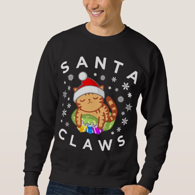 Sudadera Gato lindo Navidades Regalo de Navidad Kitty (Anverso)