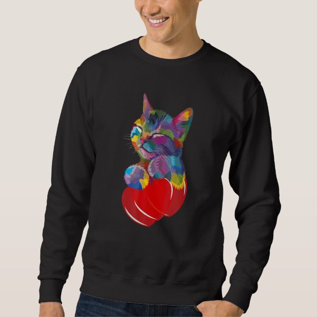 Sudadera Gato lindo para gatitos coloridos (Anverso)