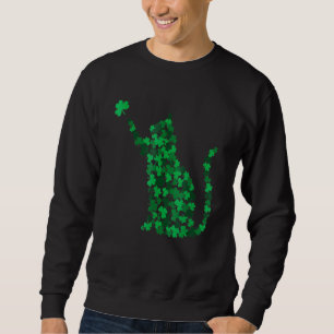 Sudadera Gato lindo St Patricks Day C Lucky Cat Mom Shamroc