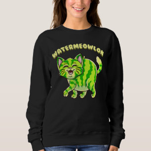 Sudadera Gato lindo Watermeowlon Verano Watermelón Cat