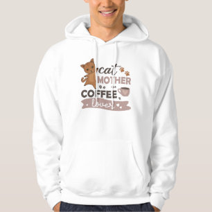 Sudadera Gato Madre Café Lover Cute Gatos Mujeres