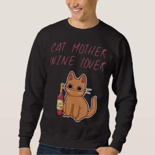 Sudadera Gato Madre Vino Hermoso Y Nuevo Aspecto