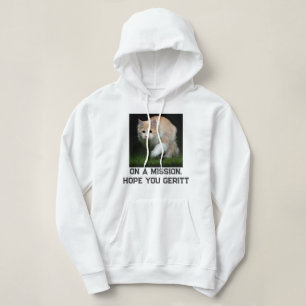 Sudadera Gato Maine Coon Blanco Foto de Mascota con Texto N