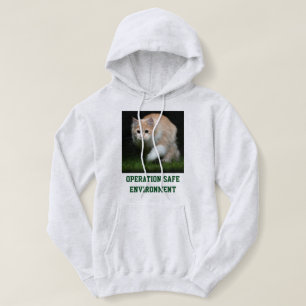 Sudadera Gato Maine Coon en ceniza con texto verde personal