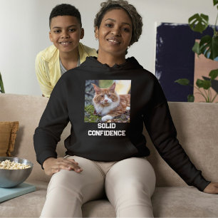 Sudadera Gato Maine Coon Lindo Personalizado en Negro Blanc