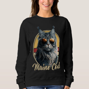 Sudadera Gato Maine Coon Ropa Retro Maine Animal Fresco Gat