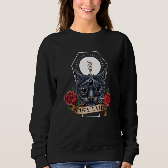 Sudadera Gato Malvado Puro (Anverso)