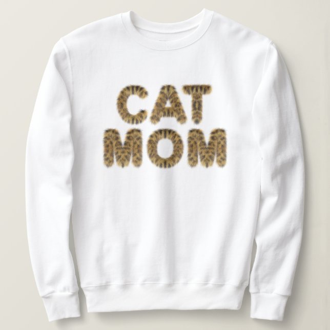 Sudadera Gato mamá camiseta gato furr texto (Anverso del diseño)