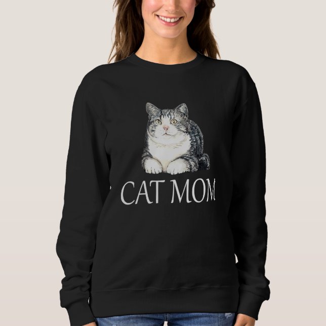 Sudadera Gato: Mamá cuida a las mujeres del gato (Anverso)