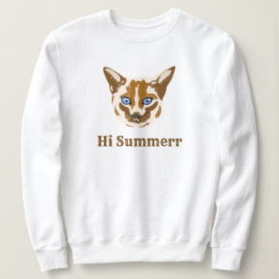 Sudadera Gato Mamá Personalizado Familia Mascota Foto Marró