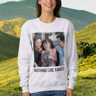 Sudadera Gato Mamá Personalizado Familia Mascota Foto Negro