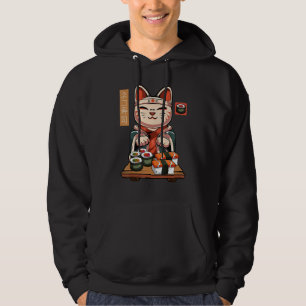 Sudadera Gato Maneki Neko Sushi - Cute Nigiri Sashimi Maki 