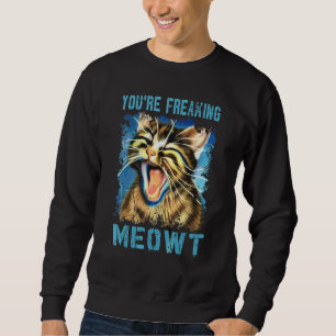 Sudadera Gato Me estás asustando Gato Meme Vintage