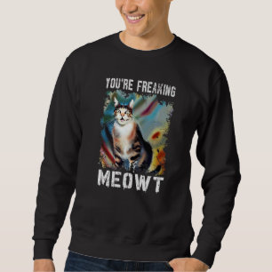 Sudadera Gato Me estás asustando Gato Vintage Gato Meme