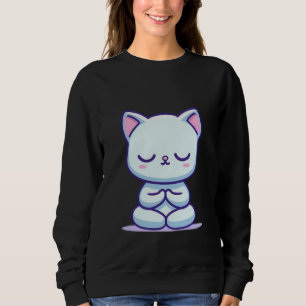 Sudadera Gato Meditando – Ronroneo Interior