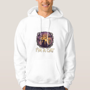 Sudadera Gato Meow Halloween Noche Bruja Calabaza_1